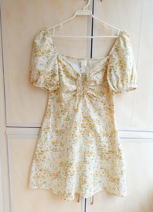 Красива льняна сукня/ сукня з пишним рукавом/ летнее платье7 фото