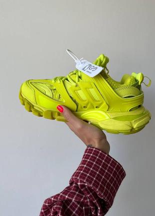 Balenciaga track масивні неонові салатові кросівки люкс якість топ качество салатовые неоновые массивные кроссовки2 фото