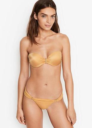 Роскошный купальник ventanas bandeau push-up от victoria's secret - shira gold1 фото