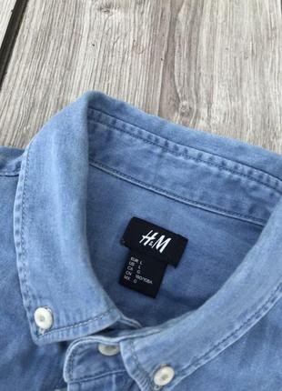 Сорочка h&m рубашка джинсовая2 фото