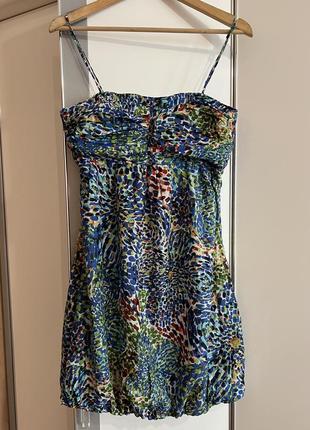 Разноцветный летний короткий сарафан