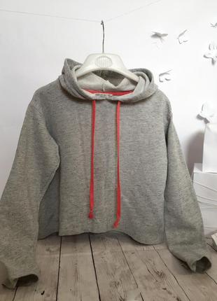 Укороченное кофта худи короткая толстовка с капюшоном