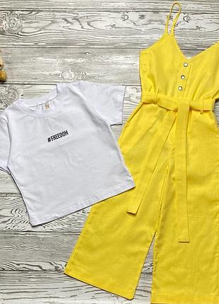 Футболка +комбинезон,комплект для девочки