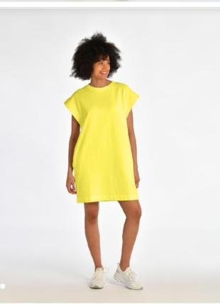Короткое летнее желтое платье xs, s