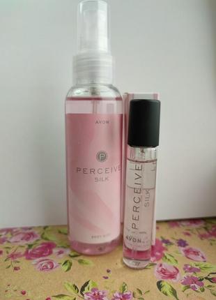 Набор perceive silk avon 100мл+ 10мл1 фото