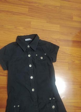 Котоновый комбинезон джинсовый с юбкой платье комбез черный милитари стиль кэжуал уличный2 фото