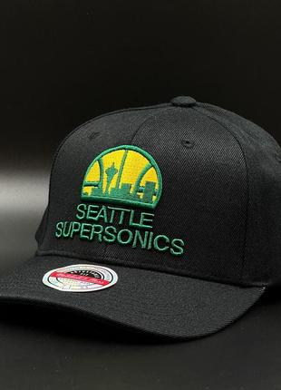 Оригинальная черная кепка mitchell & ness seattle supersonics