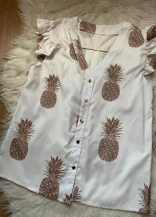 Блузка  з ананасами