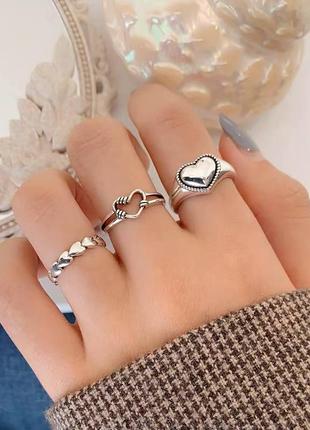 Набір (3 шт) колечок біжутерія fashion jewerly 54962