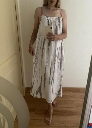 Сукня сарафан zara з ефектом tie-dye (тай-дай)8 фото