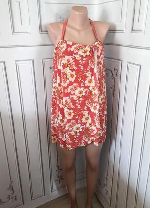 Шикарный сдельный слитный купальник платье в цветочный принт tu2 фото