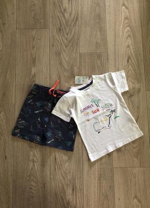 Новий костюм літній шорти футболка на хлопчика 92 см primark
