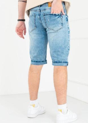 Мужские голубые джинсовые шорты бриджи