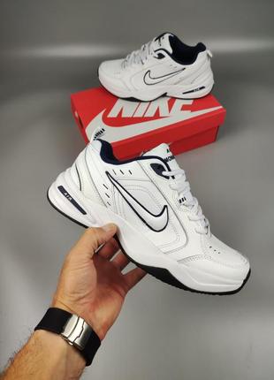 Кросівки nike air monarch iv white blue1 фото