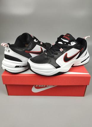 Кроссовки nike air monarch iv black white red8 фото