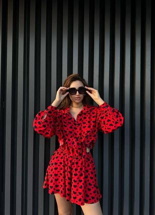 Крутой яркий стильны костюм из штапеля желтый классный салатовый с принтом шорты бермуды бойфренды короткие мини рубашка кардиган блуза свободная