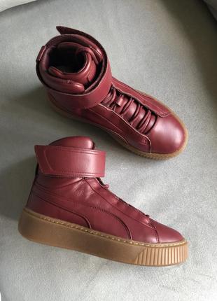 Новые демисезонные ботинки хайтопы puma кожа
