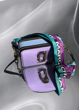 Женская сумка marc jacobs the snapshot purple/blue4 фото