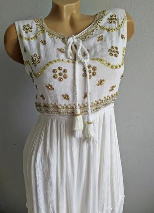 Сукня з вишивкою та бусінами, стиль boheme1 фото