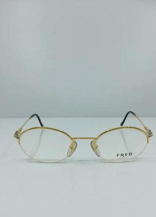 Оправа полуободковая новая оригинальная fred lunettes модель comores gold bicolore2 фото