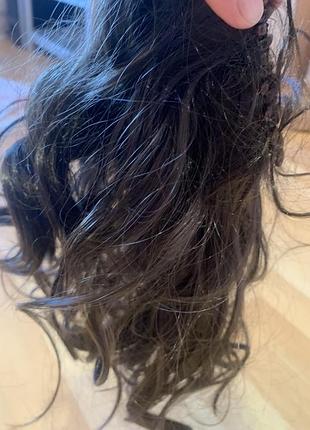 Накладной шиньон-хвост на крабе, темно- каштановый