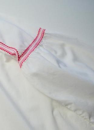 Белая блуза с вышивкой хлопок вышиванка2 фото