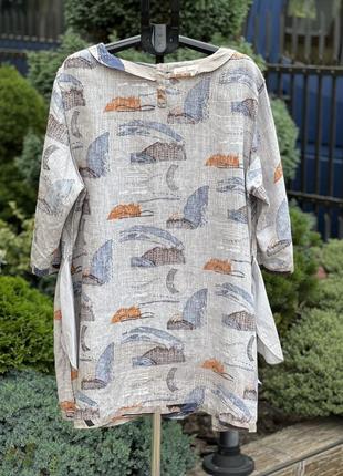 Seasalt cornwall оригінальне плаття туніка 100% льон морський принт xl-xxl9 фото