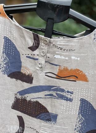 Seasalt cornwall оригінальне плаття туніка 100% льон морський принт xl-xxl7 фото