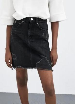 Стильна джинсова юбка