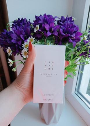 Женская туалетная вода signature generation [согневое дженрейшн