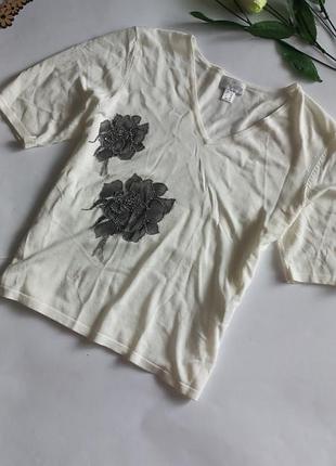 Белая  летняя кофта  новая  48 размер 50