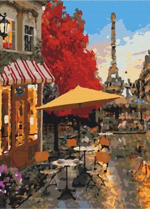 Картина по номерам 40х50 на деревянном подрамнике "уличная жизнь парижа" bs51385