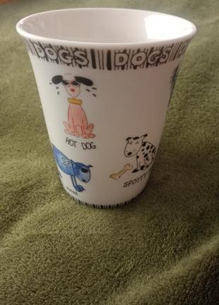 Коллекционная фарфоровая чашка "собаки"2 фото
