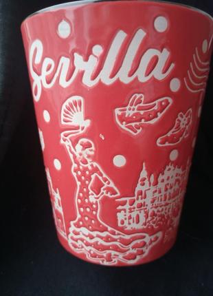 Колекційна чашка з ложечкою  севілья (іспанія )1 фото