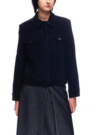 Aquascutum, жакет черный, коттоновый, женский l