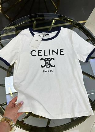 Розкішна футболка брендова в стилі celine