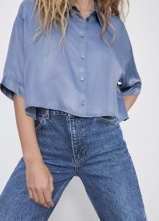 Рубашка zara вискоза