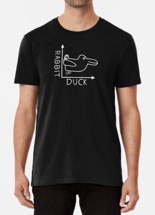 Чоловіча та жіноча футболка з принтом rabbit duck