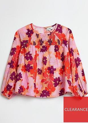Новая! блуза в цветочек river island 8лет