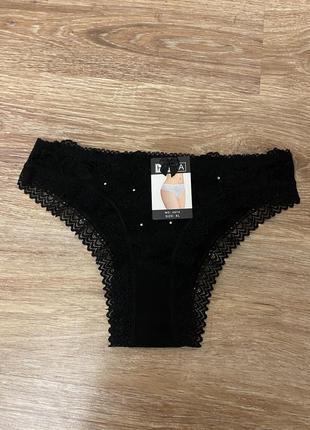 Шикарные, трусики, базовые, ажурные, коттоновые, со стразами, от бренда: hana👌
