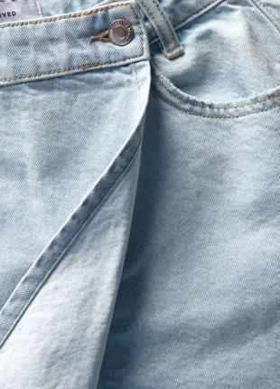 Трендовые стильные джинсовые шорты с запахом юбки от reserved❤️6 фото