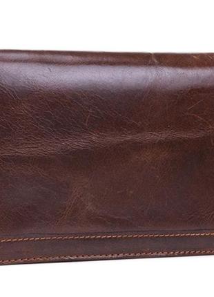 Стильный мужской клатч компактная барсетка натуральная кожа коричневый10 фото