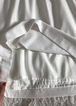 Нежное белое платье reserved с кружевом7 фото