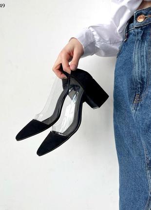 Шикарные натуральные туфли с силиконовой вставкой7 фото