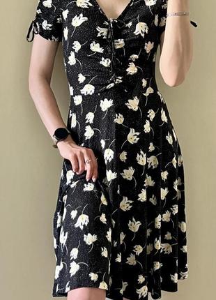 Летнее миди платье в цветочный принт от roman8 фото