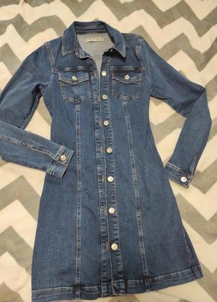 Джинсовая рубашка платья