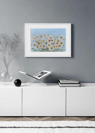 Картина "букет ромашек",двп, масло