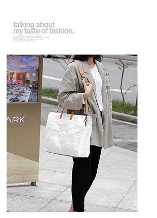 Dupont® крафт-бумага, сумка-тоут, шоппер средний с крафт- бумага шелковисто- матовый