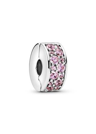 Серебряный шарм клипса пандора pandora