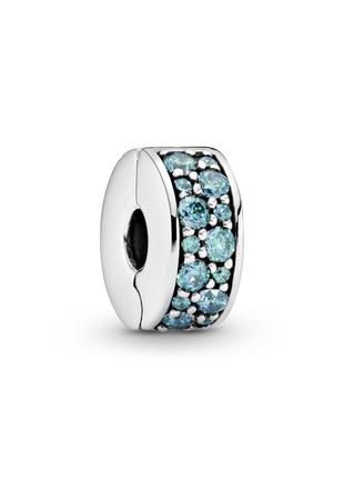 Серебряный шарм клипса пандора pandora